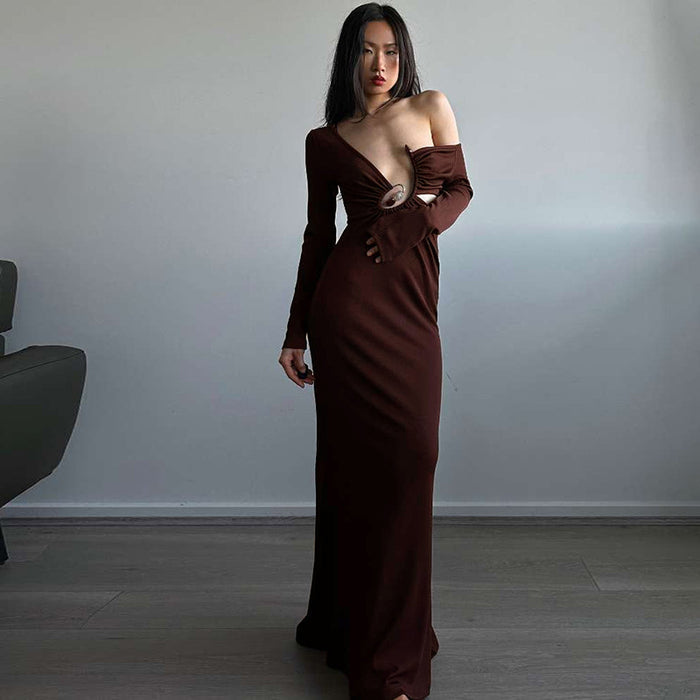 Adena Maxi Dress - Brown