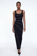 Aloysius Zipper Sleeveless Maxi Dress