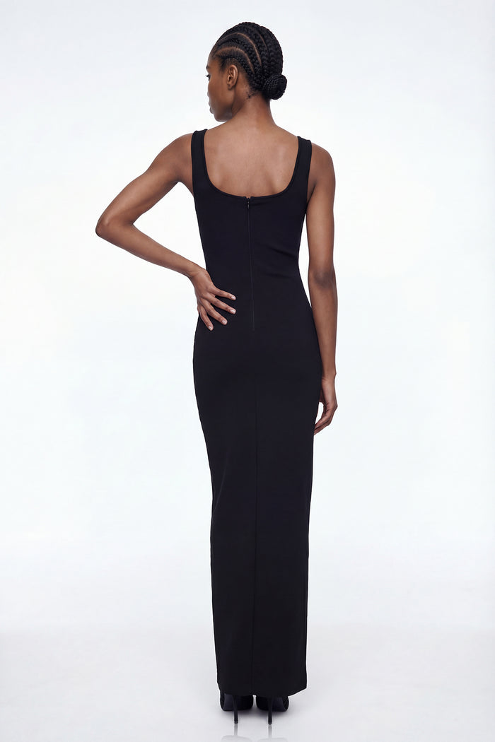 Aloysius Zipper Sleeveless Maxi Dress