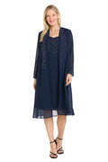 Beaded Chiffon Jacket Dress