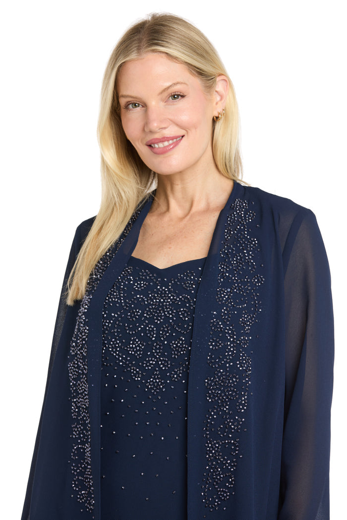 Beaded Chiffon Jacket Dress