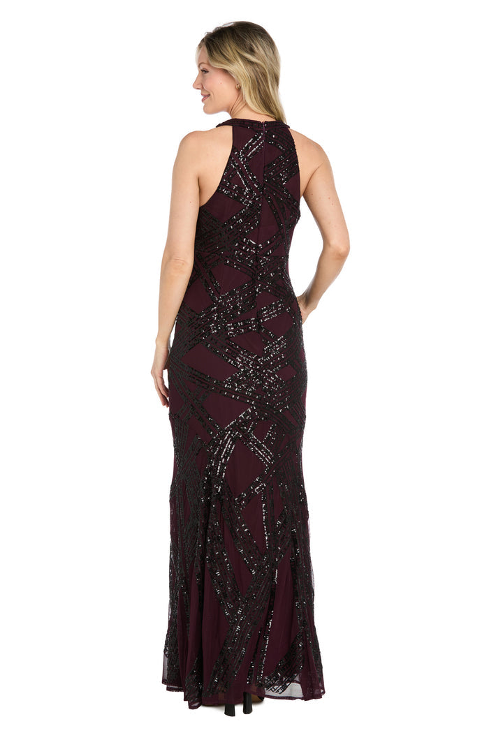 Beaded Halter Mermaid Gown with Godet Skirt