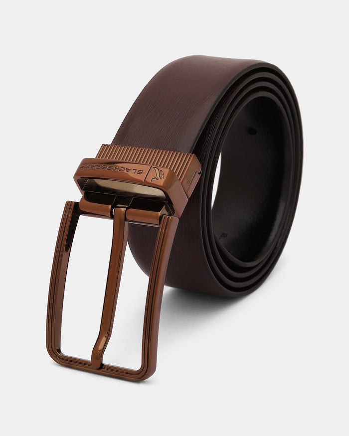 Black Brown Solid Belts - Alunite