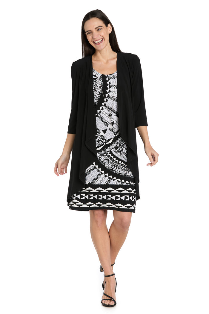 Black & White Geo Jacket Dress