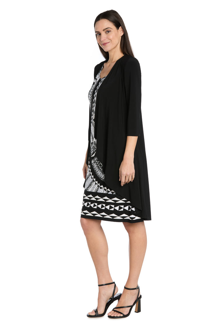 Black & White Geo Jacket Dress
