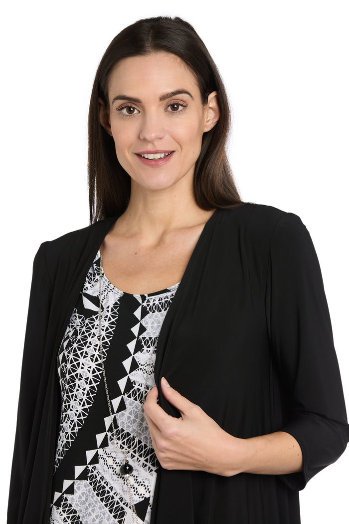 Black & White Geo Jacket Dress