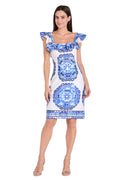 Blue Skies Ruffle Day Dress