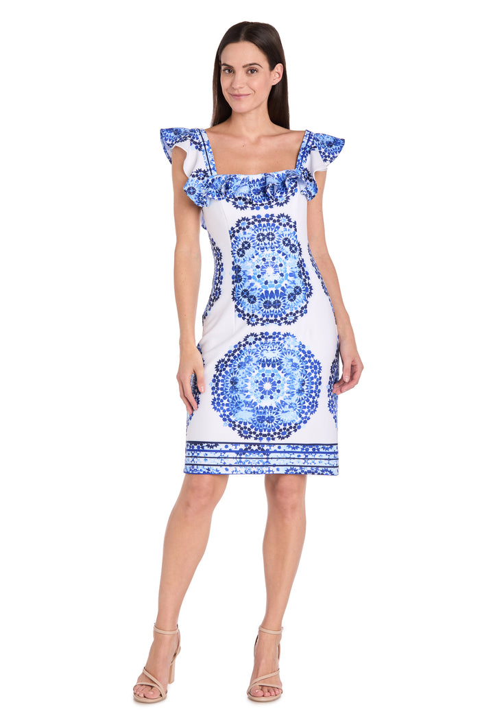 Blue Skies Ruffle Day Dress
