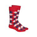 Brown Dog Socks | Argyle - Ski Patrol Red/Royal