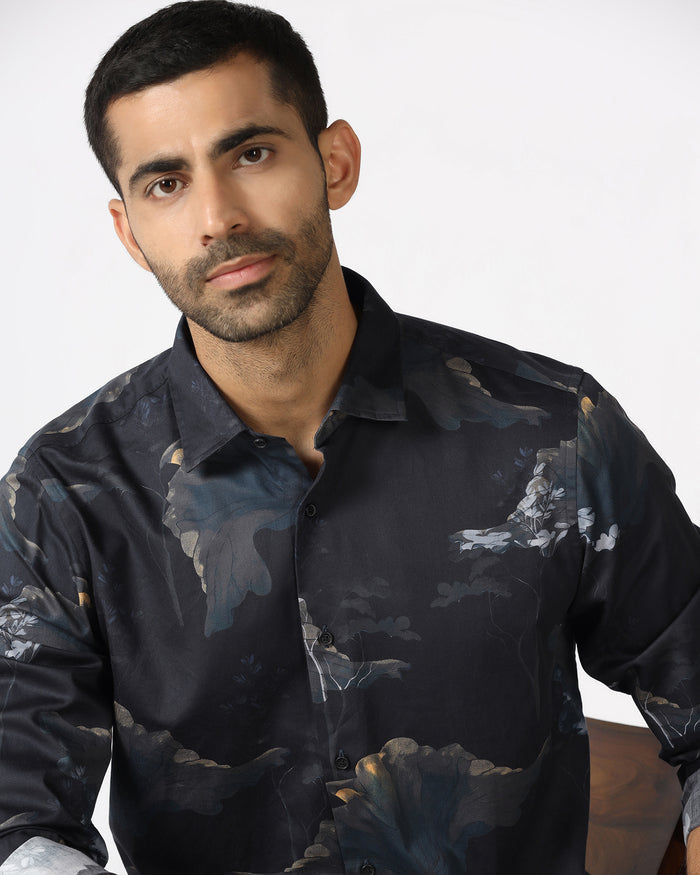 Brown Printed Shirt - Rodion
