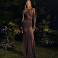 Bruna Mesh Dress - Brown