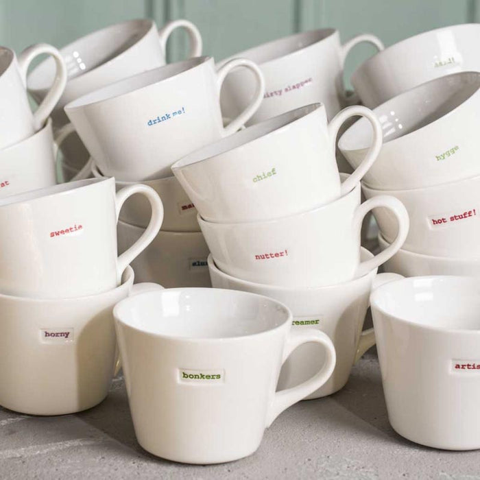 Keith Brymer Jones Bucket Mug - Overworked / Underpaid | Koop.co.nz