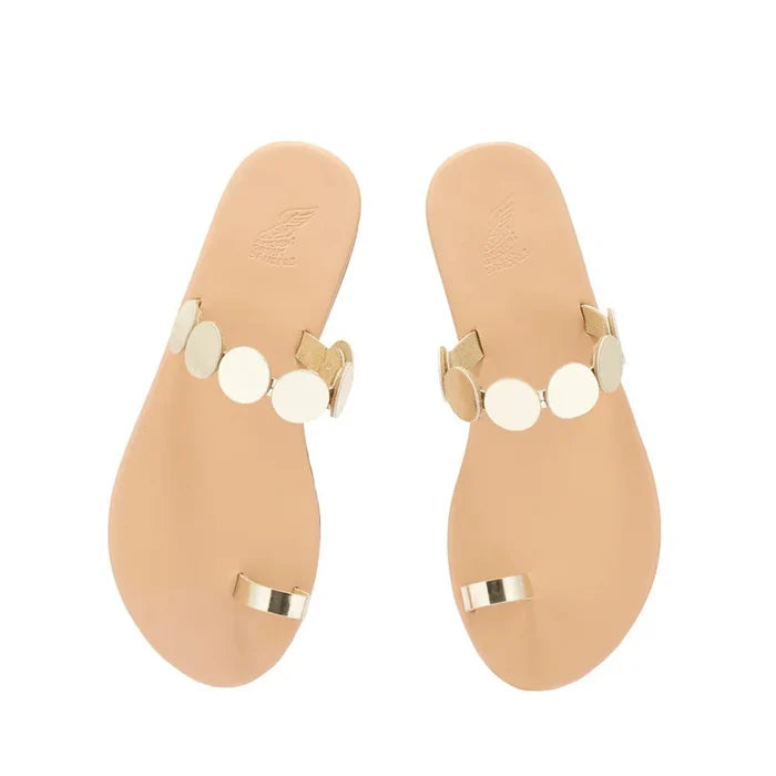 Sandals Ancient Greek Sandals Calisto Mirror Sandals Gold Apoella