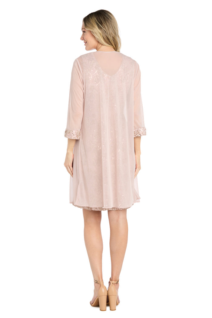 Camille Blush Lace Jacket Dress - Petite