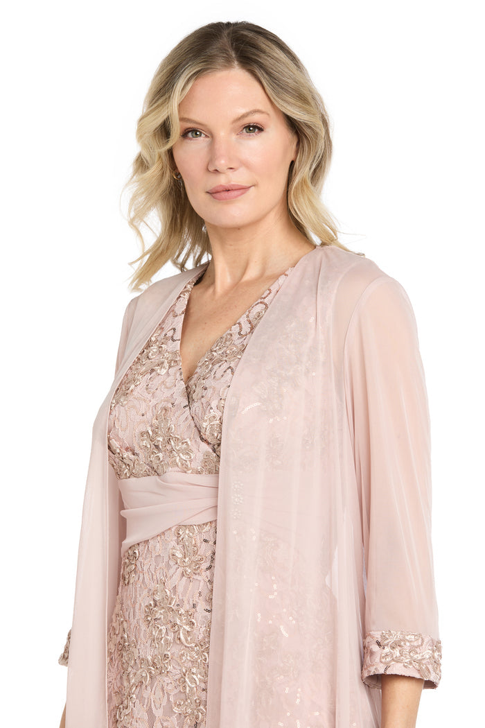 Camille Blush Lace Jacket Dress