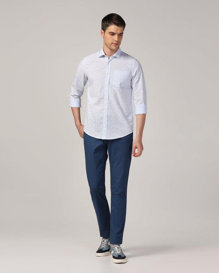 Casual Blue Printed Shirt - Salsa - Blackberrys