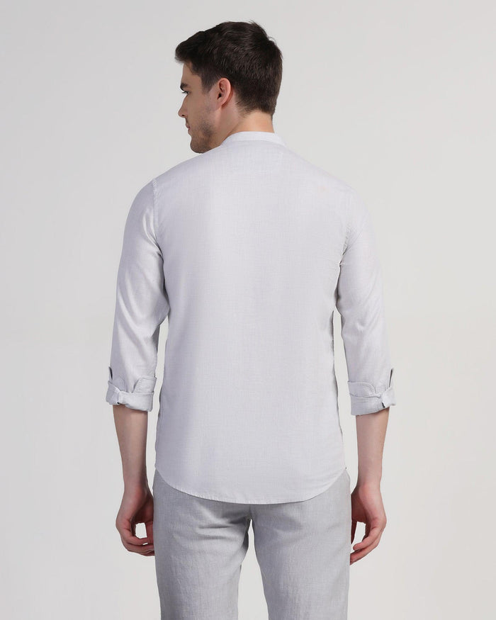 Casual Grey Solid Shirt - Carly - Blackberrys