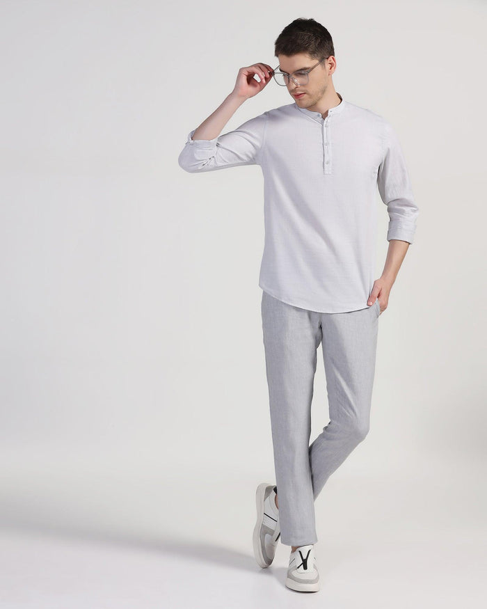 Casual Grey Solid Shirt - Carly - Blackberrys