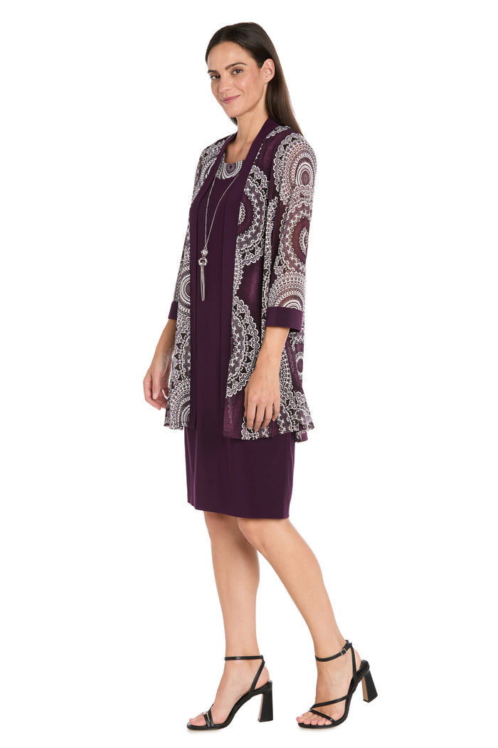 Circular Patterned Jacket Dress