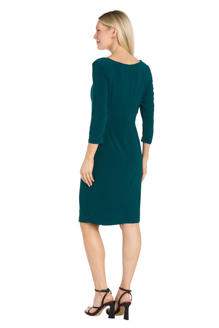 Cocktail Dress With Rhinestone Trim Detailing