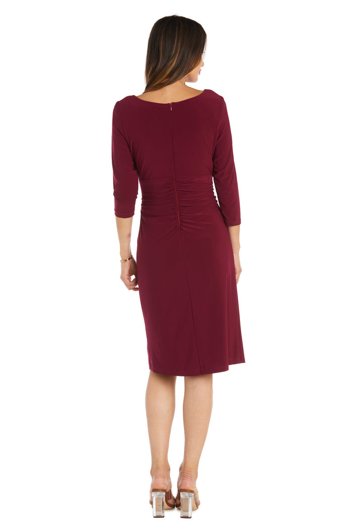 Cocktail Dress With Rhinestone Trim Detailing