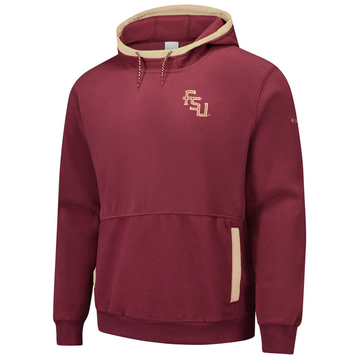 Columbia Men's Stacked FSU Logo Flanker Fleece Hoodie - Garnet