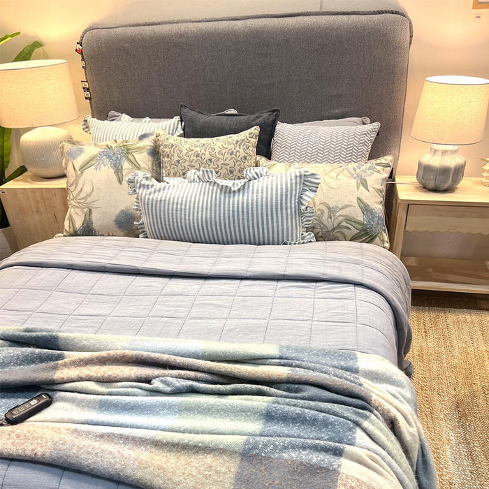 Madras Link Dana Brushed Check Throw - Spruce | Koop.co.nz