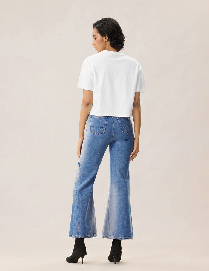 Devil-heart Seagull Bootcut Jeans