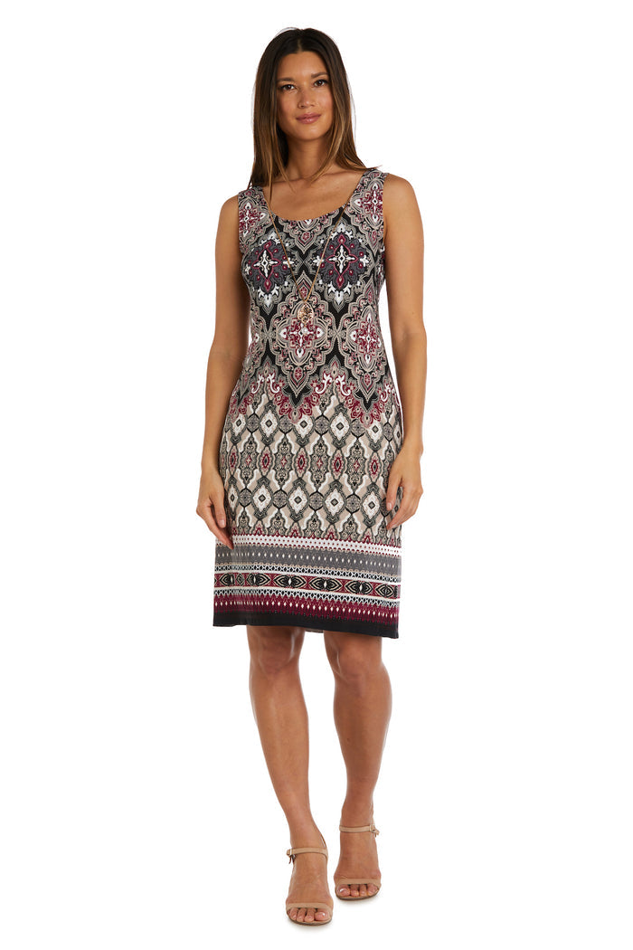 Double Border Puff Print Ity Jacket Dress