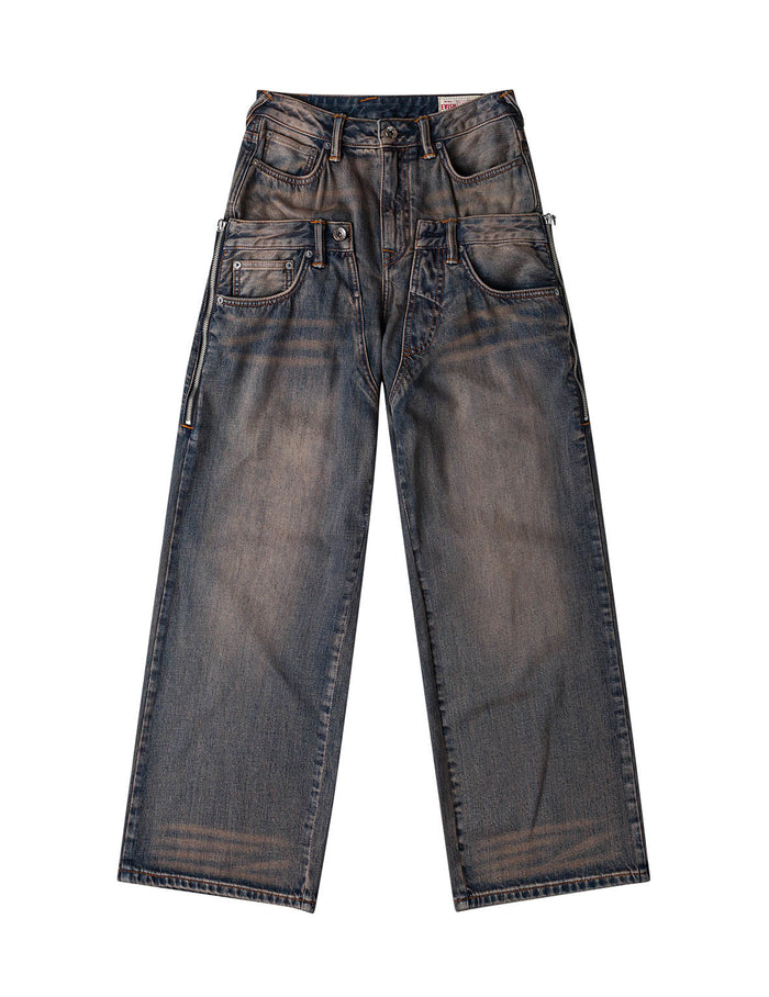 Double Waistband Jeans