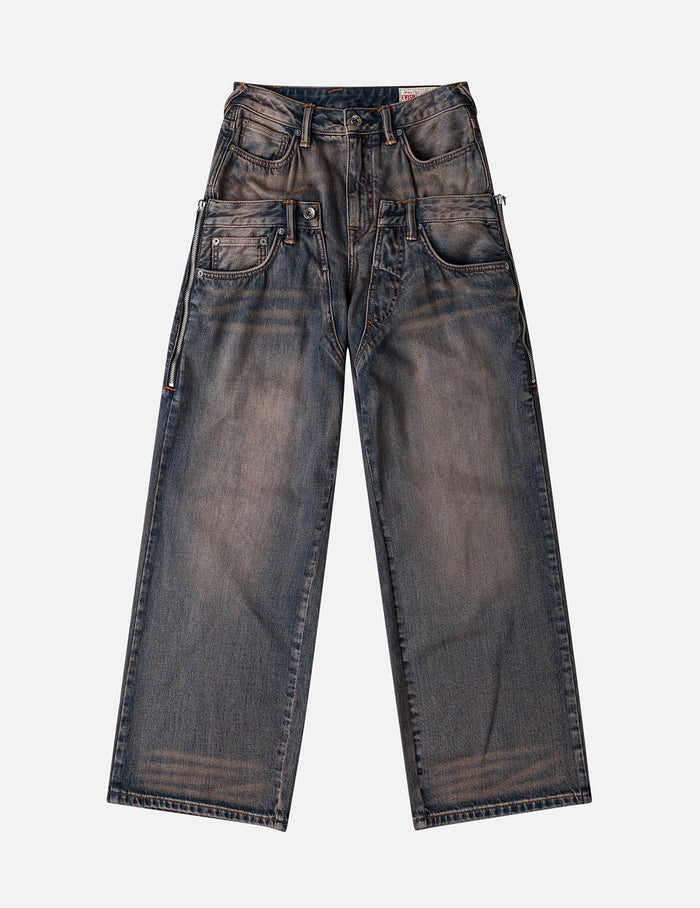 Double Waistband Jeans