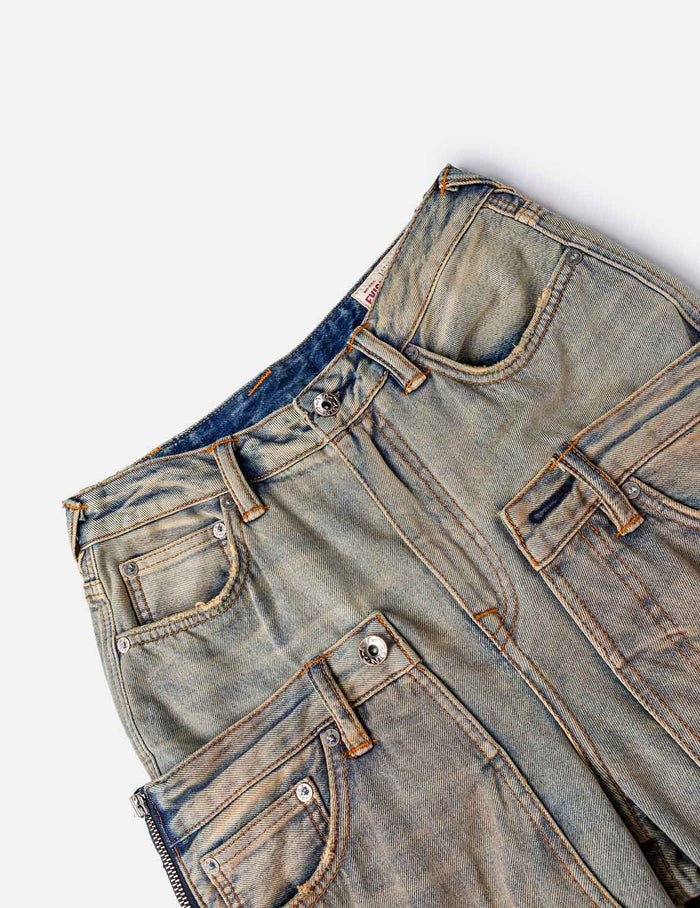 Double Waistband Jeans