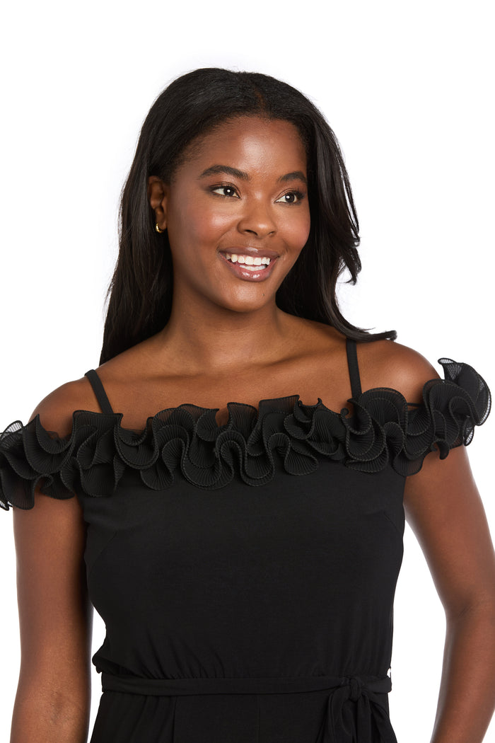 Elegant Ruffle Off the Shoulder Jumpsuit