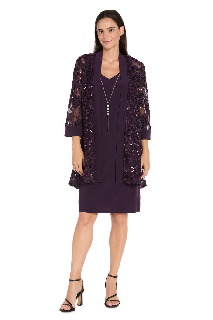 Embroidered Sequin Soutache Jacket Dress