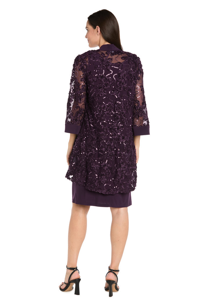 Embroidered Sequin Soutache Jacket Dress