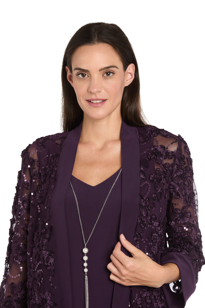 Embroidered Sequin Soutache Jacket Dress