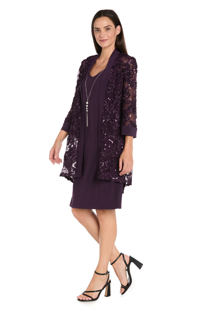 Embroidered Sequin Soutache Jacket Dress