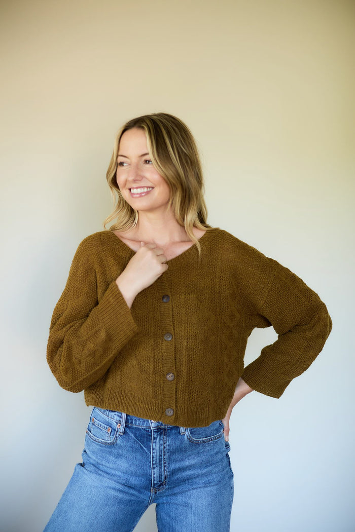Ethel Pashmina Cardigan in Chestnut Made to Order