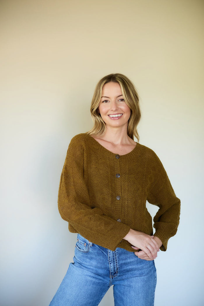 Ethel Pashmina Cardigan in Chestnut Made to Order