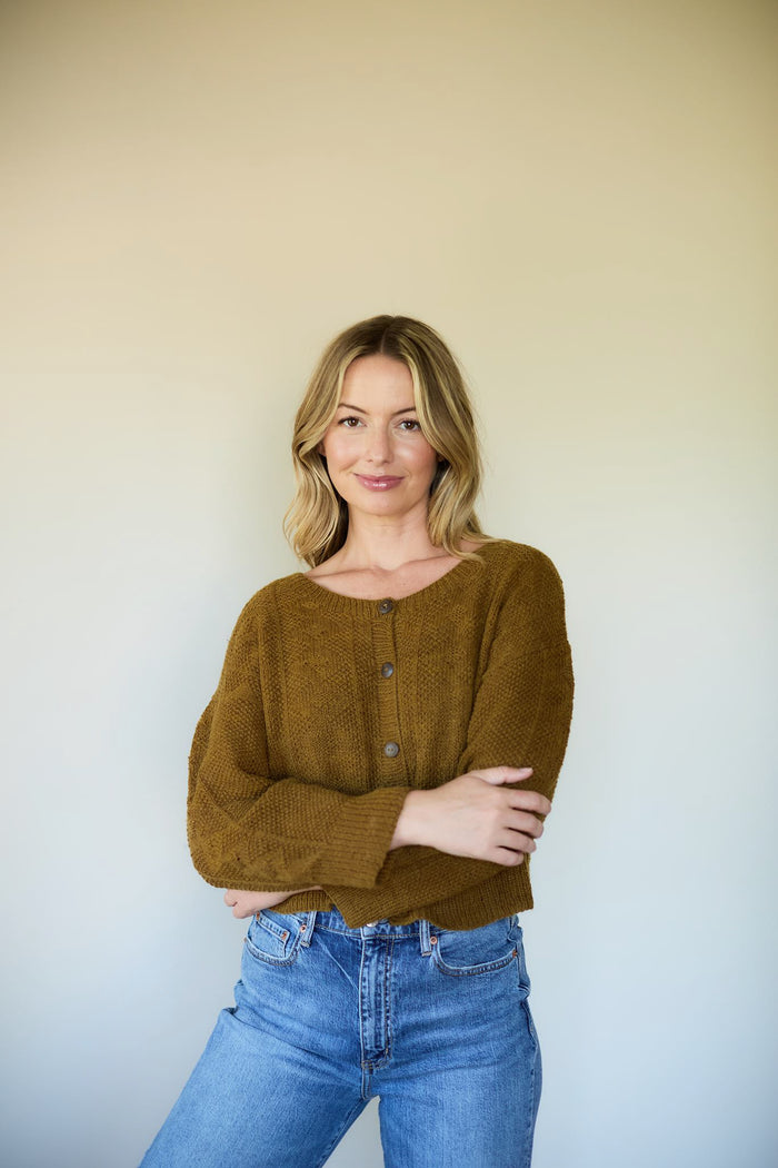 Ethel Pashmina Cardigan in Chestnut Made to Order
