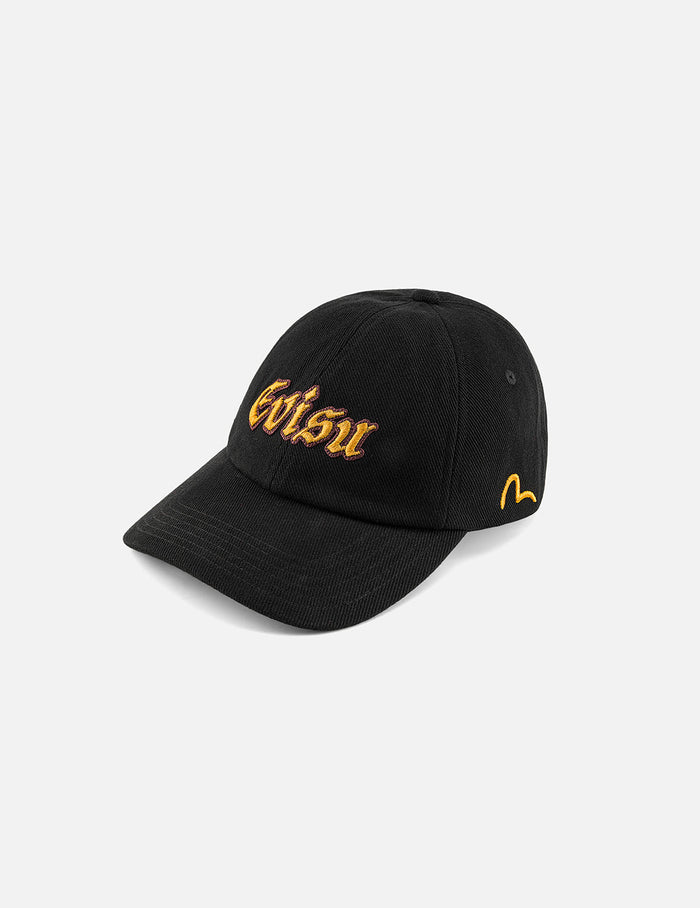 Evisu Logo Embroidery Cap - Black