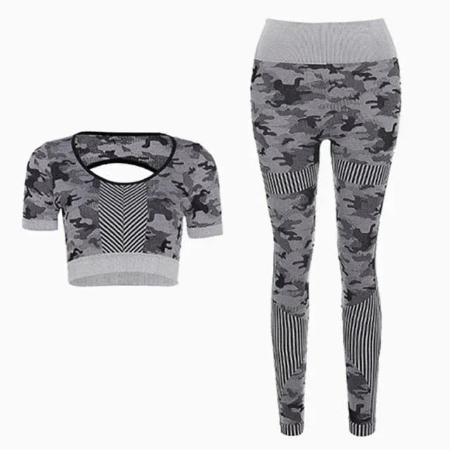 Fitness Leggings Set - High-Quality Polyester Athletic Wear for Women - Allen-Fitness
