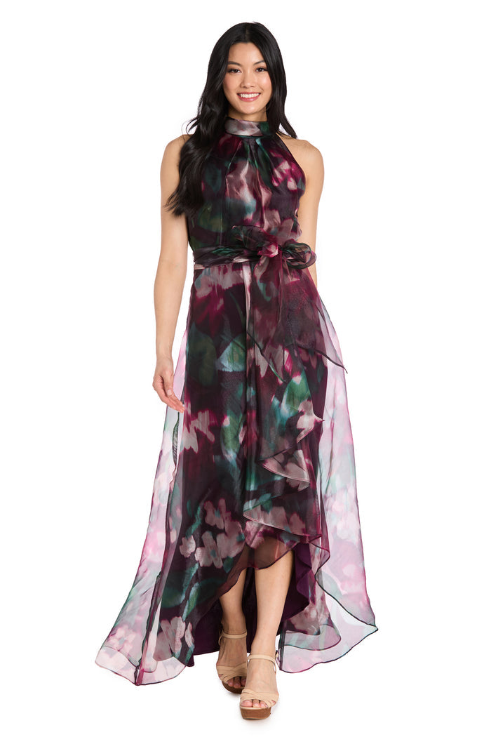 Floral High-Low Taffeta Dress - Petite