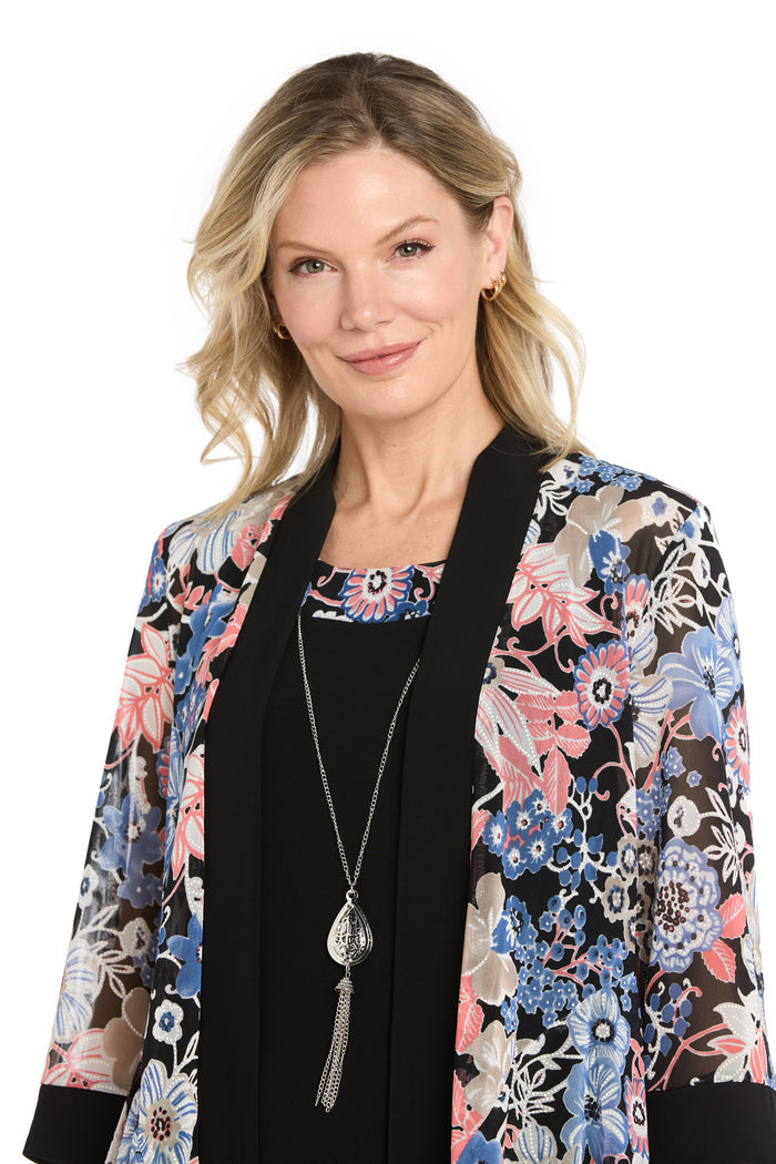Floral Printed Jacket Dress