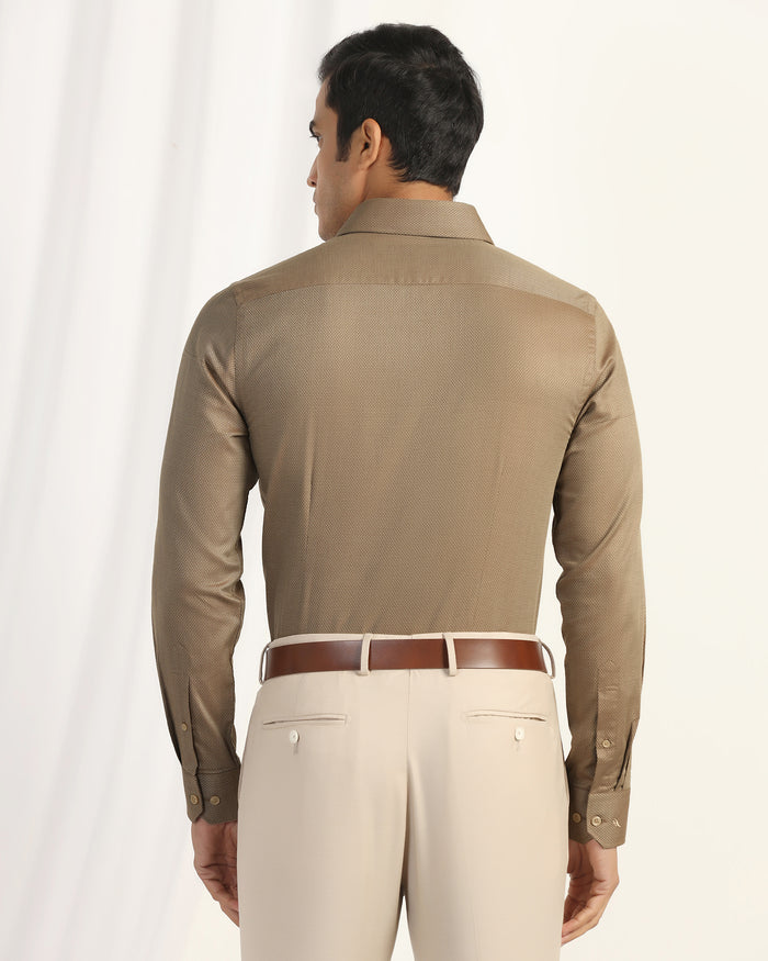 Formal Ochre Textured Shirt - Punch