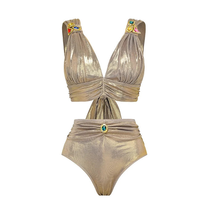 Golden Tide Bikini Set - Gold