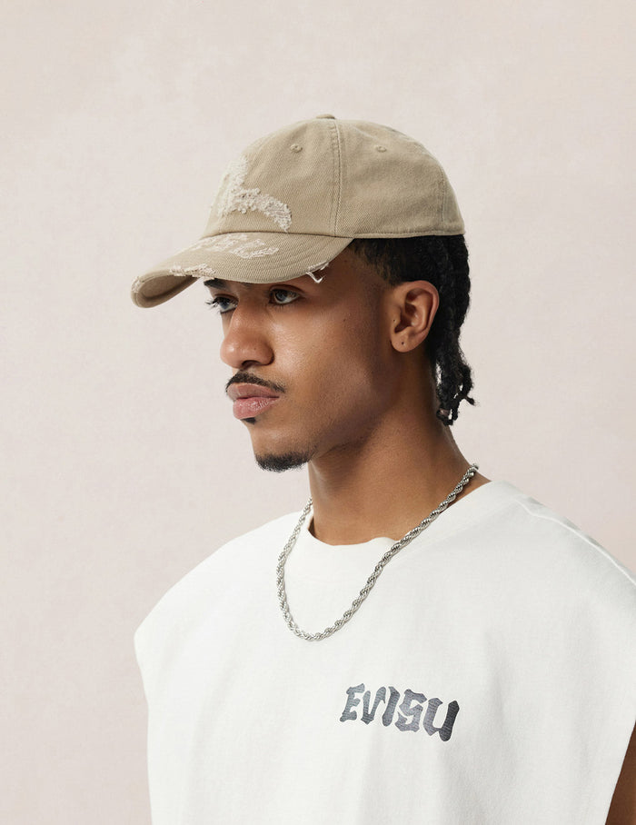 Grinding Distressed Logo Cap