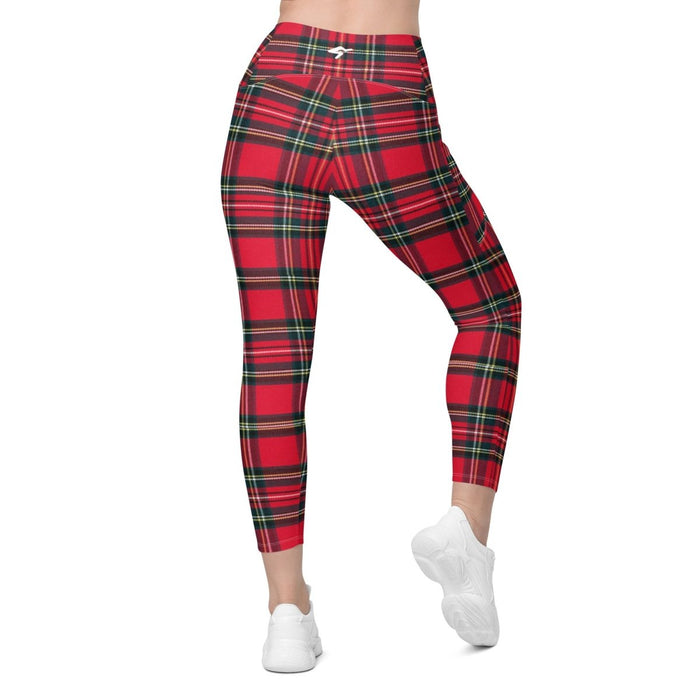 GymBum UK Redline Tartan Leggings with pockets - Allen - Fitness
