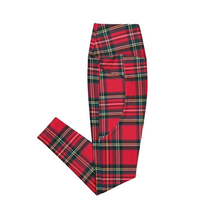 GymBum UK Redline Tartan Leggings with pockets - Allen - Fitness