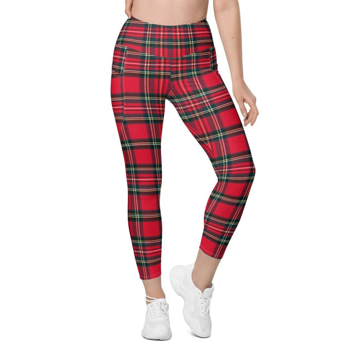 GymBum UK Redline Tartan Leggings with pockets - Allen - Fitness